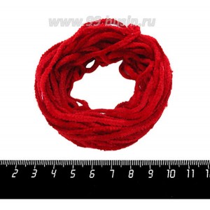 Синель Италия Mafil4 мм, цвет  Rosso - красный, 5 метров/упаковка