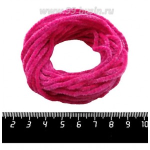 Синель Италия Mafil 3 мм, цвет Rosa caldo - маджента, 5 метров/упаковка