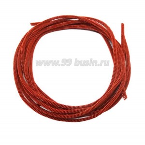 Французская проволока (канитель) витая спираль 3,5 мм, цвет orange (терракот), пр-во Индия, упаковка 50 граммов