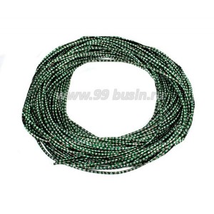 Канитель FANCY 1,5 мм гладкая упругая, цвет green/silver (зеленый/серебристый) 50 граммов (около 17 метров)