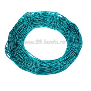 Канитель SLIM FANCY 1,3 мм гладкая упругая, цвет turquoise metal (морская волна металлик) 50 граммов (около 17 метров)
