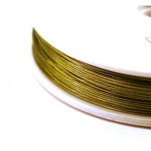 Тросик ювелирный 0,38 темное золото 6 м/упак