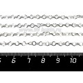Цепочка "Колечки" нержавеющая сталь (stainless steel) запаянные звенья диаметр 3 мм толщина 0,5 мм, 1 метр/упаковка