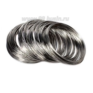 Проволока для браслета с эффектом памяти, цвет никель, виток 50*0,6 мм , толщина 0,6 мм, упаковка 50 витков Проволока для браслета с эффектом памяти, цвет никель, виток 50*0,6 мм , толщина 0,6 мм, упаковка 50 витков
