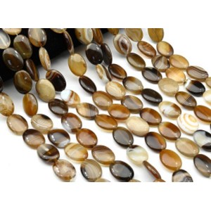 Бусины из агата коричневого т.овал 18*25мм, 39,5см, 16 бусин