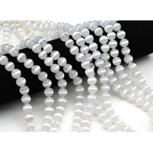 Бусины из агата тибетского шарик 10мм цв.белый, 38см, 38 бусин