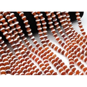 Бусины из агата тибетского шарик 8мм цв.рыжий матовый, 38,5см, 48 бусин Бусины из агата тибетского шарик 8мм цв.рыжий матовый, 38,5см, 48 бусин