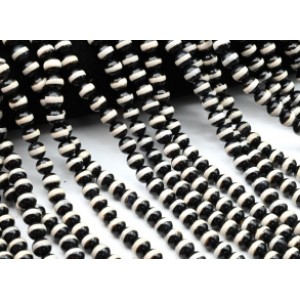 Бусины из агата тибетского шарик 8мм цв.черный, 39см, 48 бусин