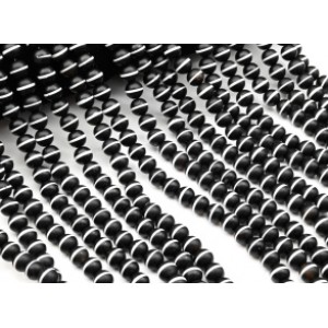 Бусины из агата тибетского шарик 8мм цв.черный, 36,5см, 47 бусин