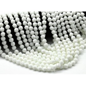 Бусины из агата белого (имитация)  шарик гр.7мм, 39см, 50 бусин (иск.)