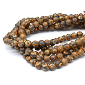 Бусины из агата тибетского шарик 10мм, 37см, 39 бусин