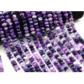 Бусины из агата тонированного рондель гр.10*7мм цв.фиолетовый, 39см, 58 бусин