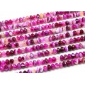 Бусины из агата тонированного рондель гр.10*7мм цв.фуксия, 39см, 58 бусин Бусины из агата тонированного рондель гр.10*7мм цв.фуксия, 39см, 58 бусин
