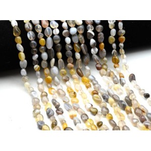 Агат серо-коричневый (Ботсвана), бочонки крупная огранка 22х16мм Агат серо-коричневый (Ботсвана), бочонки крупная огранка 22х16мм