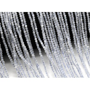 Бусины из аквамарина шарик гр.2мм, 38см, 183 бусины