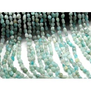 Бусины из амазонита галтовка 7*9мм, 39см, 46 бусин
