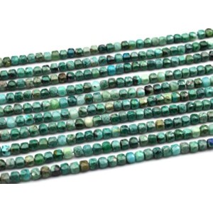 Бусины из амазонита кубик гр.4мм, 39см, 99 бусин