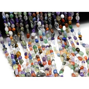 Бусины из самоцветов галтовка 5*8мм, 36см, 46 бусин Бусины из самоцветов галтовка 5*8мм, 36см, 46 бусин