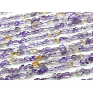 Бусины из аметрина галтовка 5*8мм, 38см, 52 бусины