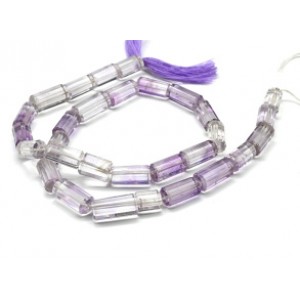 Бусины из аметиста цилиндр гр.7,5*13мм, 43см, 29 бусин