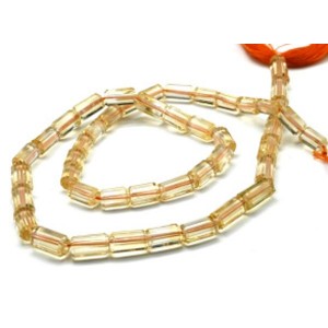 Бусины из цитрина цилиндр гр.5,5*11мм, 41,5см, 45 бусин, 23,1г Бусины из цитрина цилиндр гр.5,5*11мм, 41,5см, 45 бусин, 23,1г