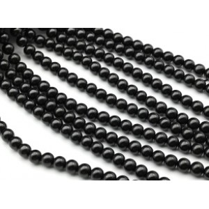 Бусины из гагата шарик 8мм, 37см, 50 бусин