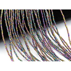 Бусины из гематита шарик гр.2мм цв.хамелеон, 40см, 200 бусин Бусины из гематита шарик гр.2мм цв.хамелеон, 40см, 200 бусин