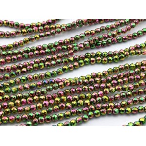 Бусины из гематита шарик гр.4мм цв.ассорти, 39см, 103 бусины