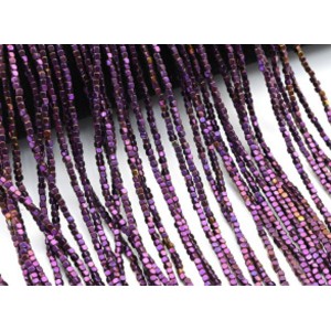 Бусины из гематита кубик 2мм цв.фиолетовый, 40см, 203 бусины