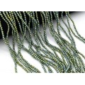 Бусины из гематита шарик гр.3мм цв.зеленый, 39см, 126 бусин