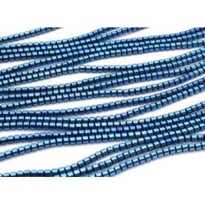 Бусины из гематита цилиндр 3*3мм цв.синий, 40см, 140 бусин Бусины из гематита цилиндр 3*3мм цв.синий, 40см, 140 бусин