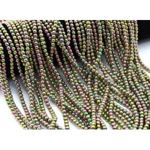 Бусины из гематита шарик 4мм цв.ассорти, 40см, 105 бусин