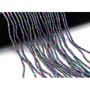 Бусины из гематита шарик гр.3мм цв.хамелеон, 38см, 124 бусины