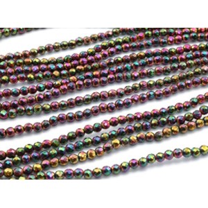 Бусины из гематита шарик гр.4мм цв.хамелеон, 39см, 103 бусины