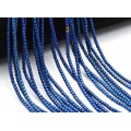 Бусины из гематита цилиндр 2*2мм цв.синий, 40см, 200 бусин