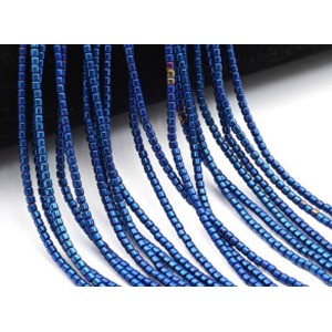 Бусины из гематита цилиндр 2*2мм цв.синий, 40см, 200 бусин Бусины из гематита цилиндр 2*2мм цв.синий, 40см, 200 бусин