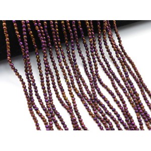 Бусины из гематита шарик гр.3мм цв.фиолетовый, 39см, 128 бусин