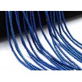 Бусины из гематита рондель 3*2мм цв.синий, 40см, 200 бусин