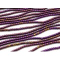 Бусины из гематита цилиндр 3*3мм цв.фиолетовый, 40см, 140 бусин