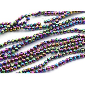 Бусины из гематита шарик гр.3мм, 40см, 131 бусина