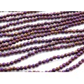 Бусины из гематита шарик гр.4мм цв.фиолетовый, 39см, 103 бусины