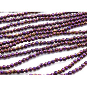 Бусины из гематита шарик гр.4мм цв.фиолетовый, 39см, 103 бусины