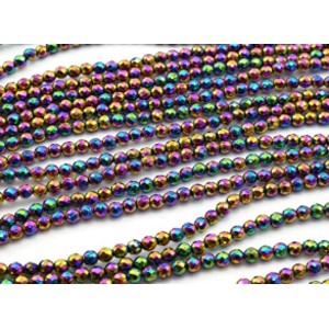 Бусины из гематита шарик гр.4мм цв.хамелеон, 39см, 103 бусины Бусины из гематита шарик гр.4мм цв.хамелеон, 39см, 103 бусины