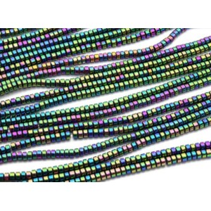 Бусины из гематита рондель 3*2мм цв.хамелеон, 40см, 200 бусин