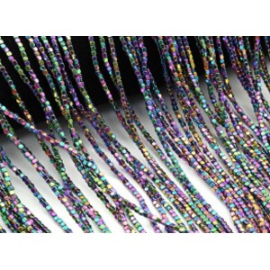 Бусины из гематита кубик 2мм цв.хамелеон, 40см, 203 бусины