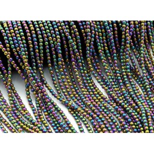 Бусины из гематита шарик 4мм цв.хамелеон, 40см, 106 бусин