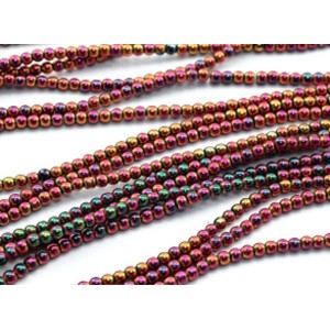 Бусины из гематита шарик 2мм цв.хамелеон, 40см, 198 бусин