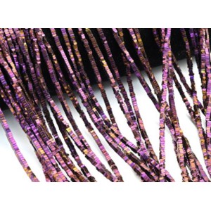 Бусины из гематита квадратик 2*1мм цв.фиолетовый 38см, 375 бусин