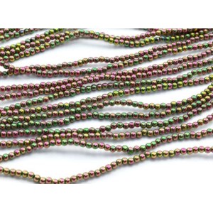 Бусины из гематита шарик 2мм цв.хамелеон, 38,5см, 173 бусины