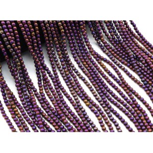 Бусины из гематита шарик 4мм цв.фиолетовый, 40см, 105 бусин